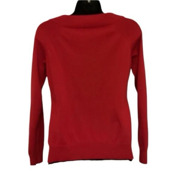 Lauren Ralph Lauren Classic Women’s Red Crew Neck Sweater Size Medium - Picture 2 of 6